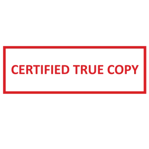 英国律师核证副本 Certified True Copy