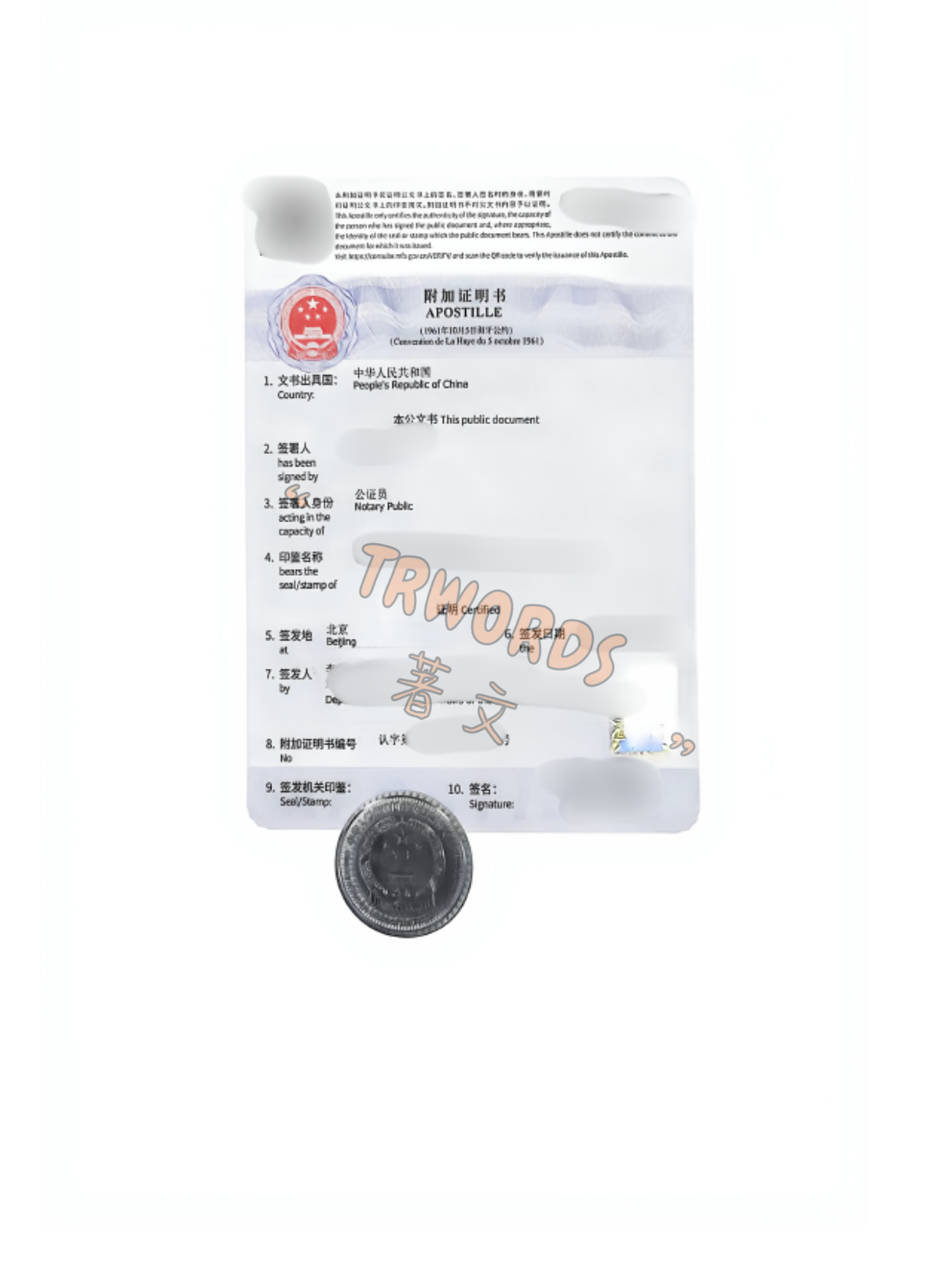 Degree Certificate-NOTARIAL CERTIFICATE+APOSTILLE