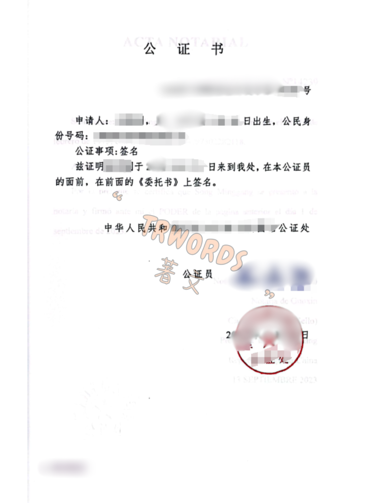 出行同意书公证