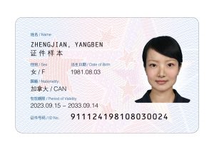 China Permanent Residence Five-Star Card
