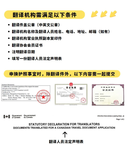 加拿大使馆材料翻译被退?中文文件翻译要看清要求