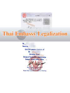 Thai Embassy Legalization